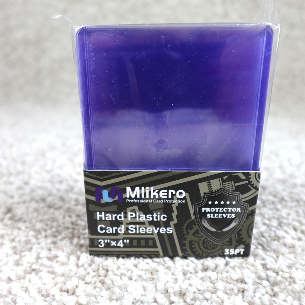 Mlikero 25 Pack Purple Hard Plastic Card Sleeves 3x4 35PT Toploaders New